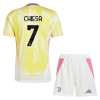 Camisola + Calções Juventus Chiesa 7 Criança Equipamento 2ª 24/25