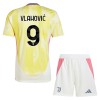 Camisola + Calções Juventus Vlahovic 9 Criança Equipamento 2ª 24/25