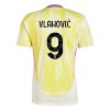 Camisola + Calções Juventus Vlahovic 9 Criança Equipamento 2ª 24/25