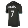 Camisola Liverpool Luis Diaz 7 Homen Equipamento 2ª 24/25