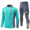 Ajax Amsterdam Homen Conjunto de Moletom de Treino Quarto-Zíper 24/25 Verde