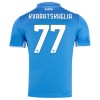 Camisola SSC Napoli Kvaratskhelia 77 Homen Equipamento 1ª 24/25