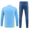 Manchester City Homen Conjunto de Moletom de Treino Quarto-Zíper 24/25 Azul