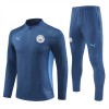 Manchester City Homen Conjunto de Moletom de Treino Quarto-Zíper 24/25 Navy