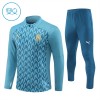 Olympique de Marseille Criança Conjunto de Moletom de Treino Quarto-Zíper 24/25 Azul