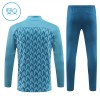 Olympique de Marseille Criança Conjunto de Moletom de Treino Quarto-Zíper 24/25 Azul