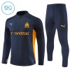 Olympique de Marseille Criança Conjunto de Moletom de Treino Quarto-Zíper 24/25 Navy