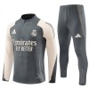 Real Madrid Homen Conjunto de Moletom de Treino Quarto-Zíper 24/25 Cinza