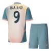 Camisola + Calções Manchester City Haaland 9 Criança Equipamento 4ª 24/25