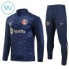 Barcelona Criança Conjunto de Moletom de Treino Quarto-Zíper 24/25 Navy