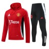 Manchester United Hoodie Homen Conjunto de Moletom de Treino 24/25 Vermelha