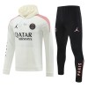 Paris Saint-Germain Hoodie Homen Conjunto de Moletom de Treino 24/25 Branca