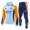 Real Madrid Hoodie Homen Conjunto de Moletom de Treino 24/25 Azul